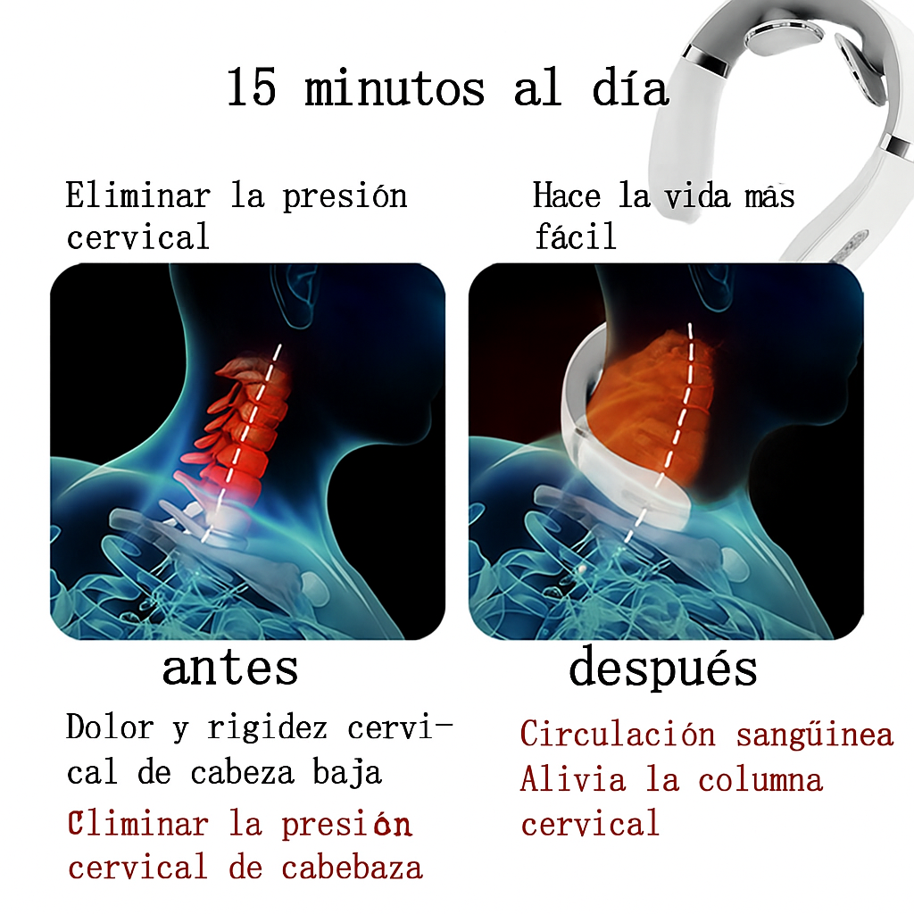“Relájate en cualquier lugar con este masajeador portátil de cuello y hombros, compacto y fácil de llevar”